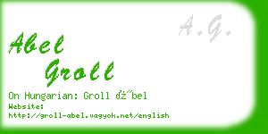 abel groll business card